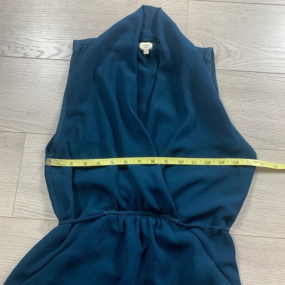 Aritzia Wilfred Sabine Teal Faux Wrap Dress - Picture 8 of 10